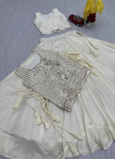 Pc 563 Vichitra Silk Embroidery Work Party Wear Indo Western Suppliers In India